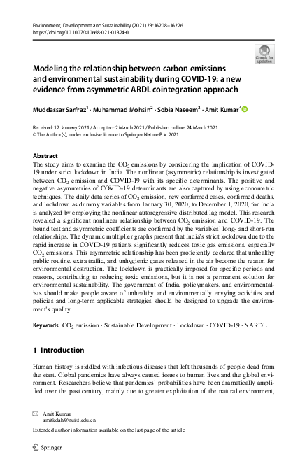 (PDF) Modeling the relationship between carbon emissions and ...