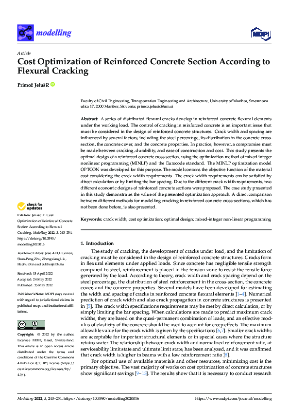 (PDF) Cost Optimization of Reinforced Concrete Section According to ...