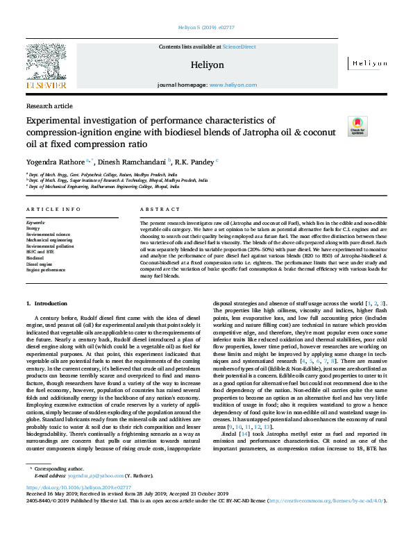 (PDF) Experimental Investigation of Performance Characteristics of ...