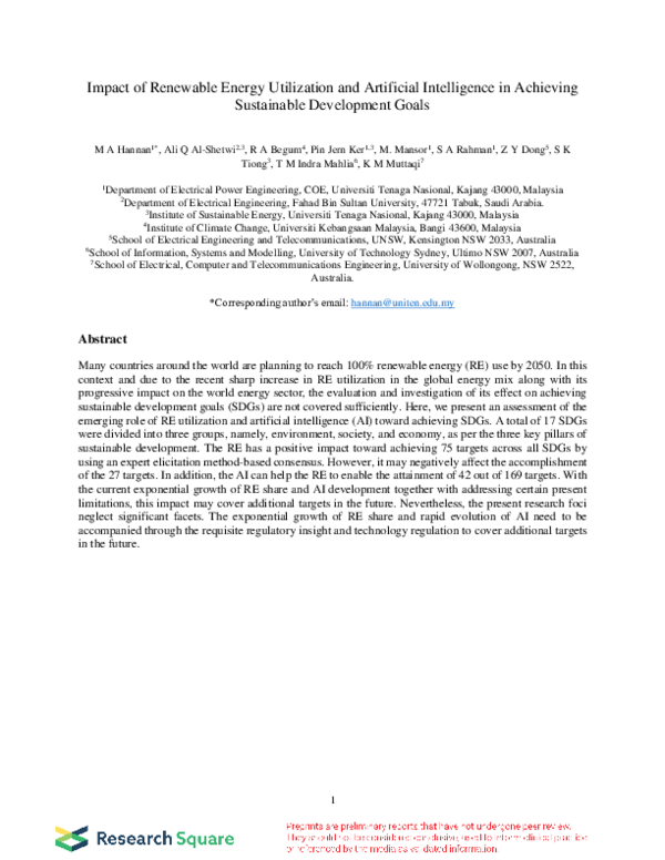 (PDF) Impact of renewable energy utilization and artificial ...