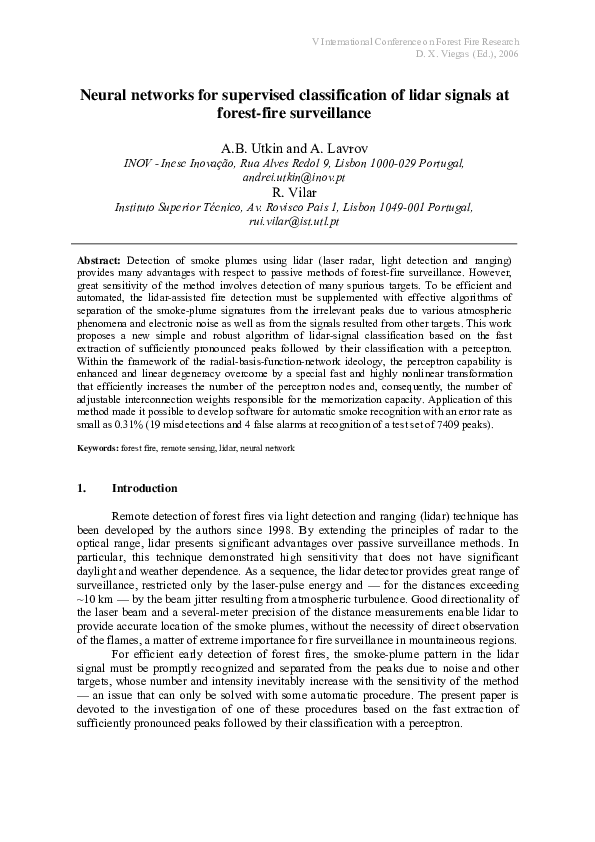 Pdf V International Conference On Forest Fire Research