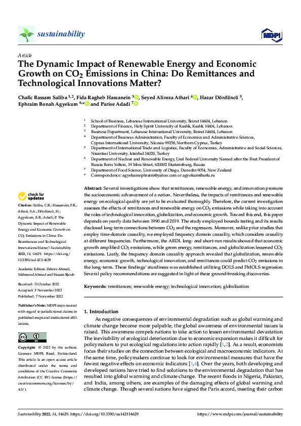 (PDF) The Dynamic Impact of Renewable Energy and Economic Growth on CO2 ...