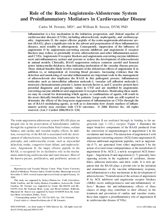 (PDF) Role of the Renin-Angiotensin-Aldosterone System and ...