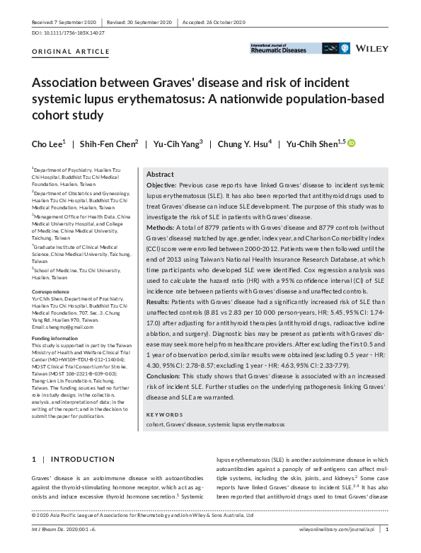 (PDF) Association between Graves' disease and risk of incident systemic