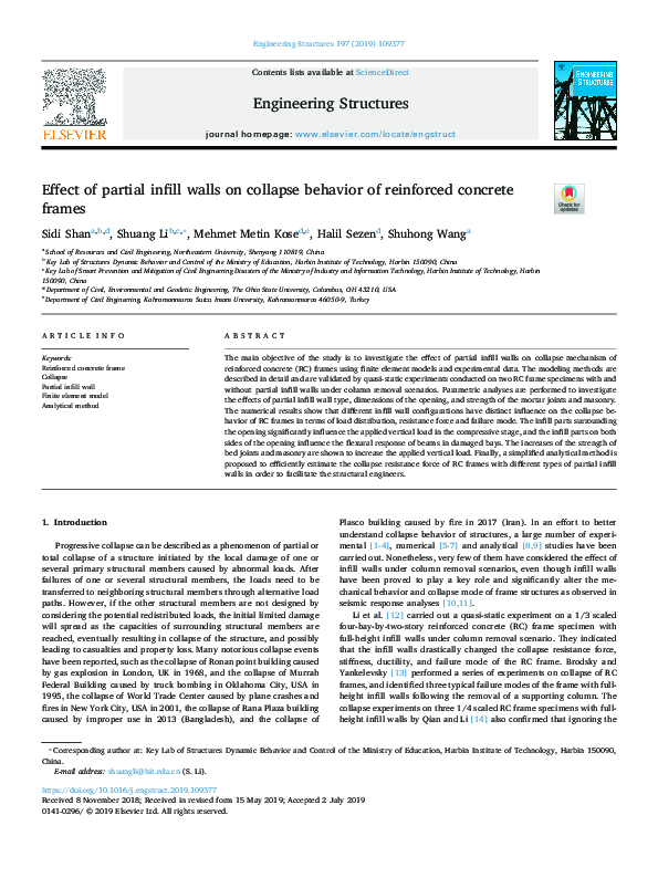 (PDF) Effect of partial infill walls on collapse behavior of reinforced ...
