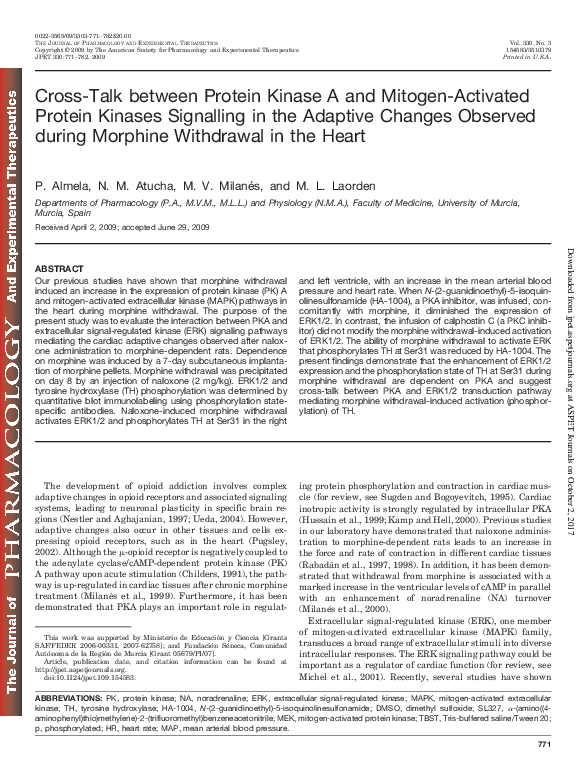 (PDF) Cross-Talk between Protein Kinase A and Mitogen-Activated Protein ...