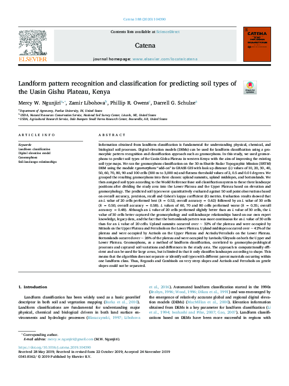 (PDF) Landform pattern recognition and classification for predicting ...