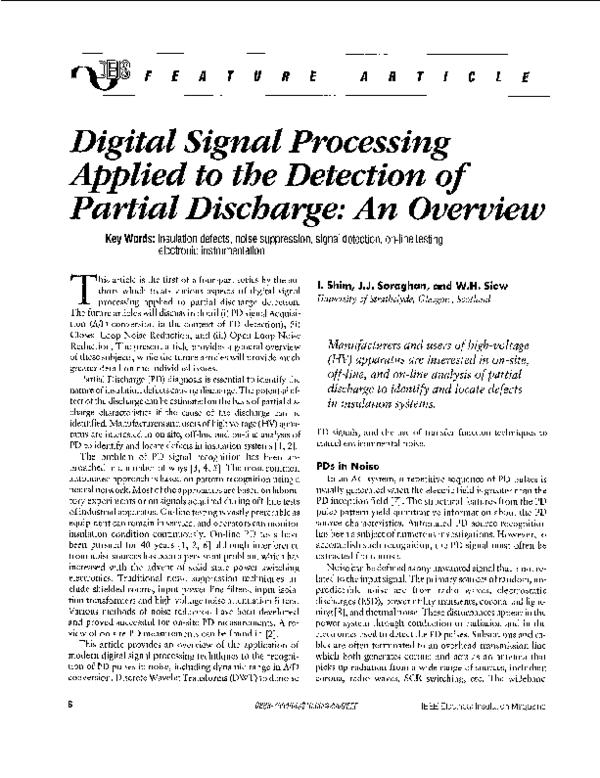 (PDF) Digital signal processing applied to the detection of partial ...