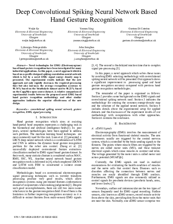 (PDF) Deep Convolutional Spiking Neural Network Based Hand Gesture ...