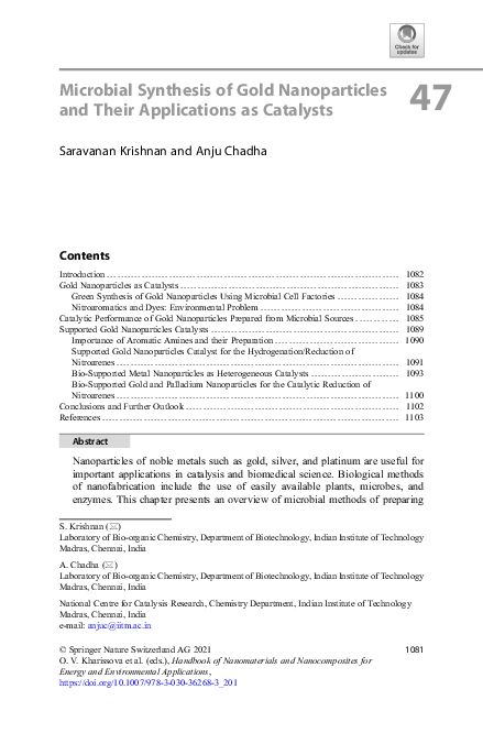 (PDF) Microbial Synthesis of Gold Nanoparticles and Their Applications ...
