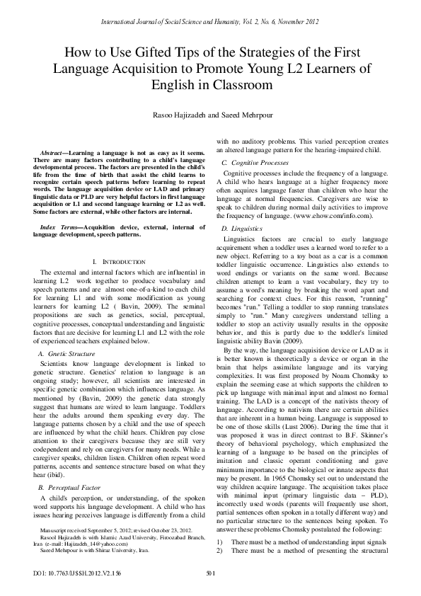 (PDF) How to Use Gifted Tips of the Strategies of the First Language ...