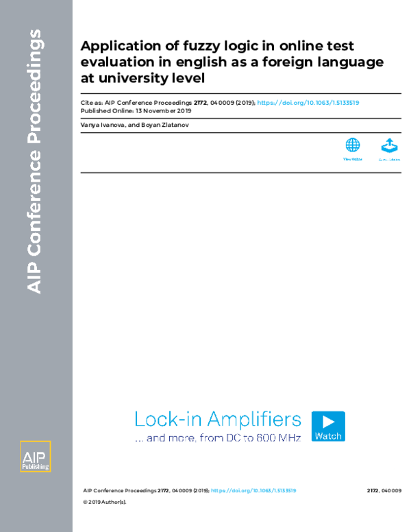 (PDF) Application of fuzzy logic in online test evaluation in english ...