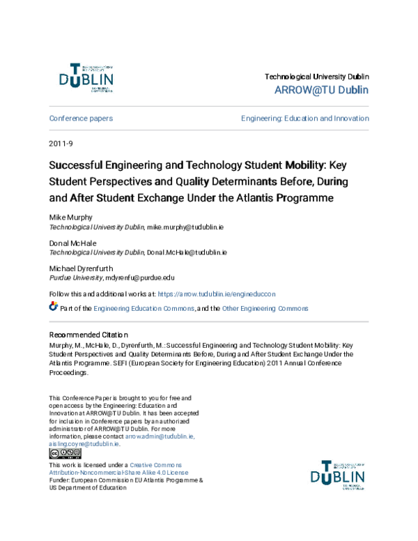 (PDF) Successful Engineering and Technology Student Mobility: Key ...