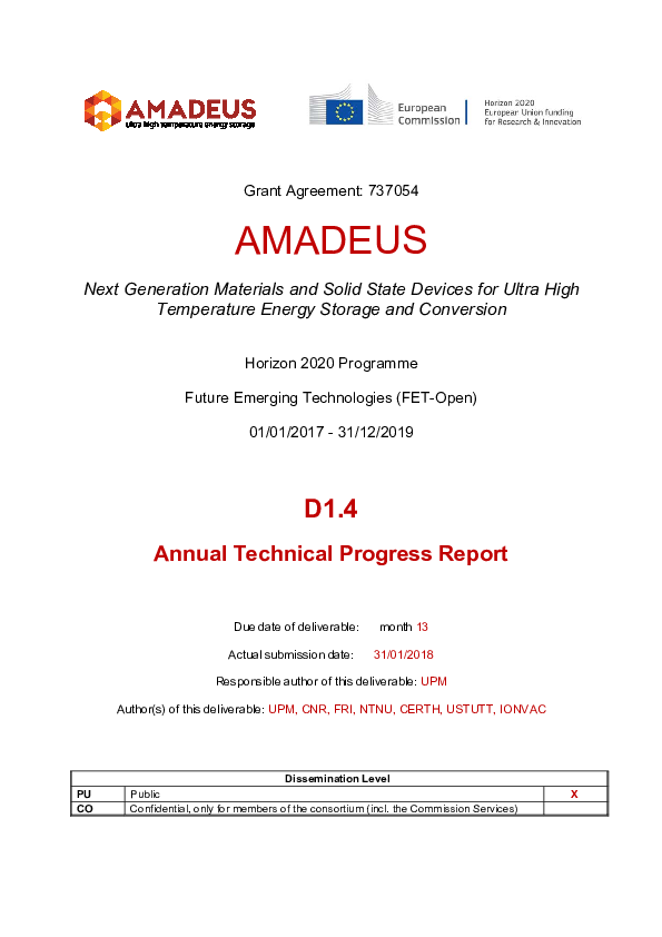 (PDF) Amadeus Project Deliverable 1.4: Annual Technical Progress Report ...