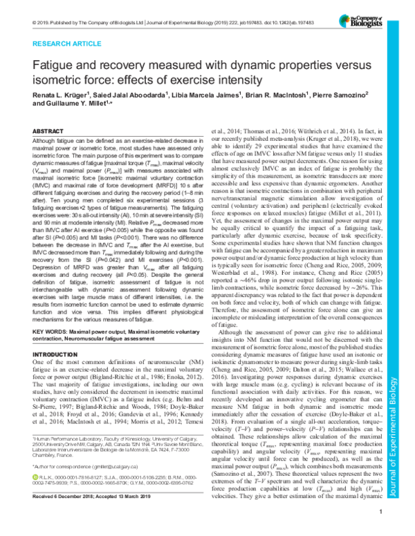 (PDF) Fatigue and recovery measured with dynamic properties vs ...