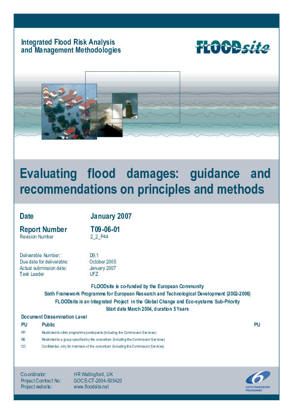 (PDF) Evaluating flood damages: guidance and recommendations on ...