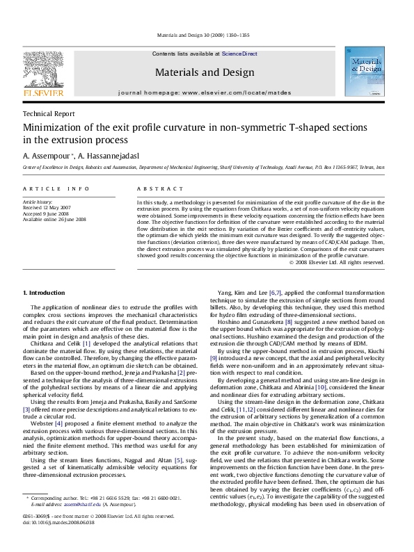 (PDF) Minimization of the exit profile curvature in non-symmetric T ...