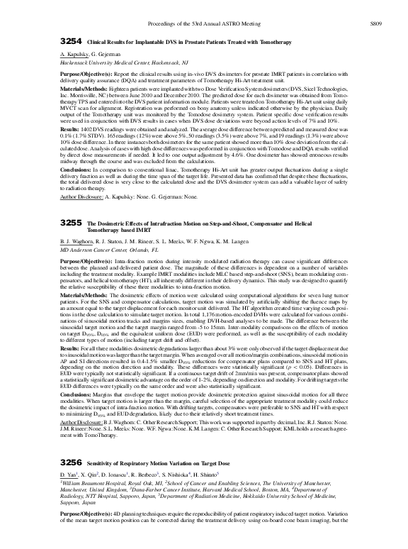 (PDF) The Dosimetric Effects of Intrafraction Motion on Step-and-Shoot ...