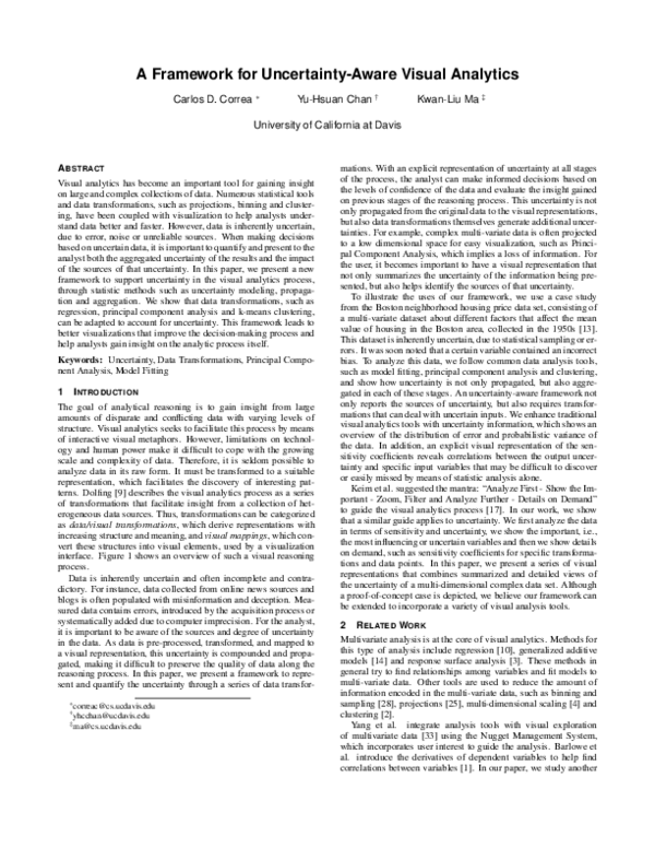 (PDF) A framework for uncertainty-aware visual analytics