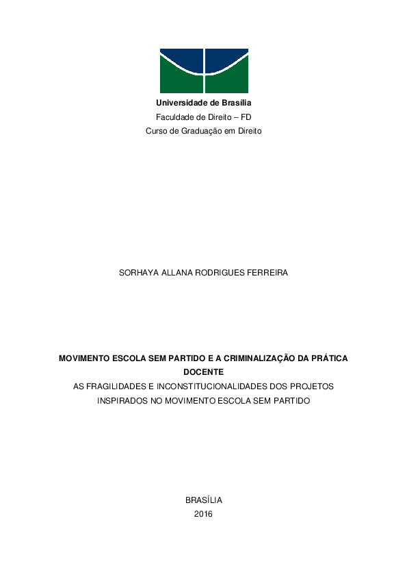 (PDF) Movimento Escola Sem Partido e a criminalização da prática ...