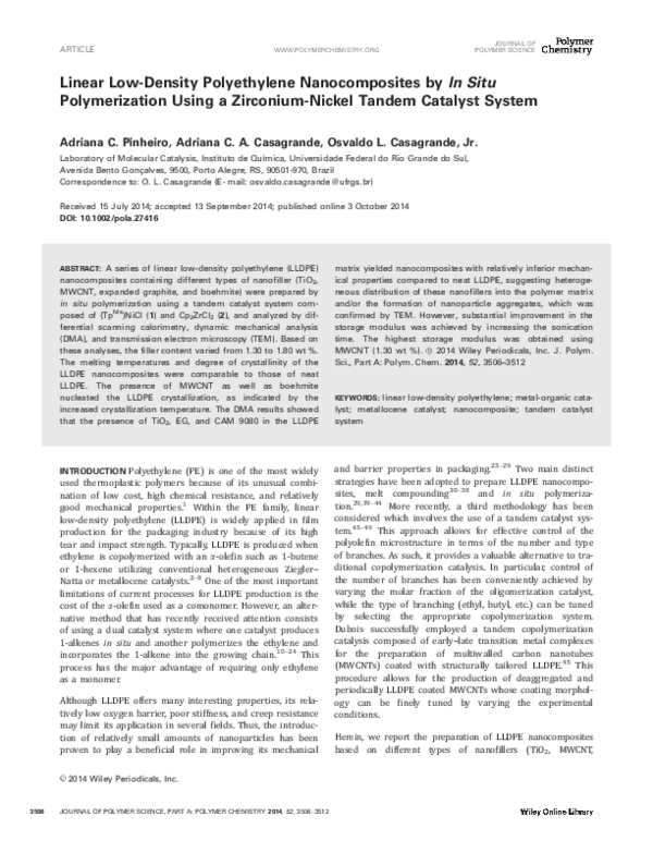 (PDF) Linear low-density polyethylene nanocomposites by in situ ...