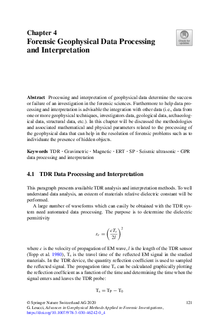 (PDF) Forensic Geophysical Data Processing and Interpretation