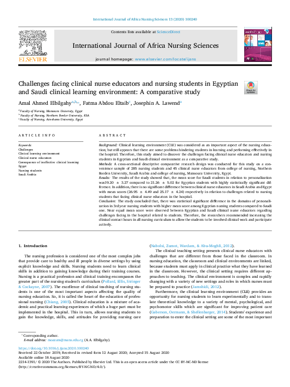 (PDF) Challenges facing clinical nurse educators and nursing students ...