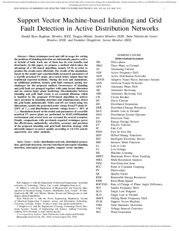 (PDF) Support Vector Machine-Based Islanding and Grid Fault Detection ...