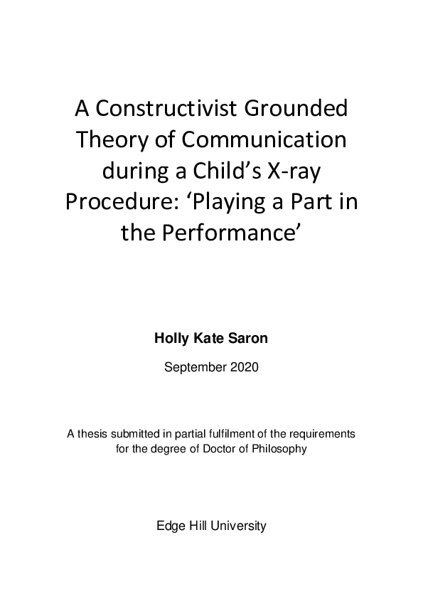 (PDF) A Constructivist Grounded Theory of communication during a child ...