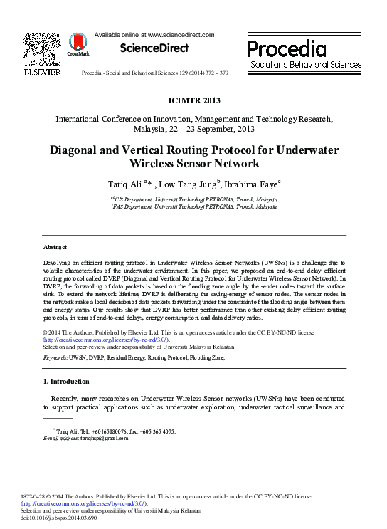 (PDF) Diagonal and Vertical Routing Protocol for Underwater Wireless ...