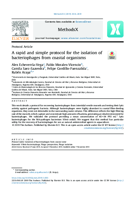 (PDF) A rapid and simple protocol for the isolation of bacteriophages ...