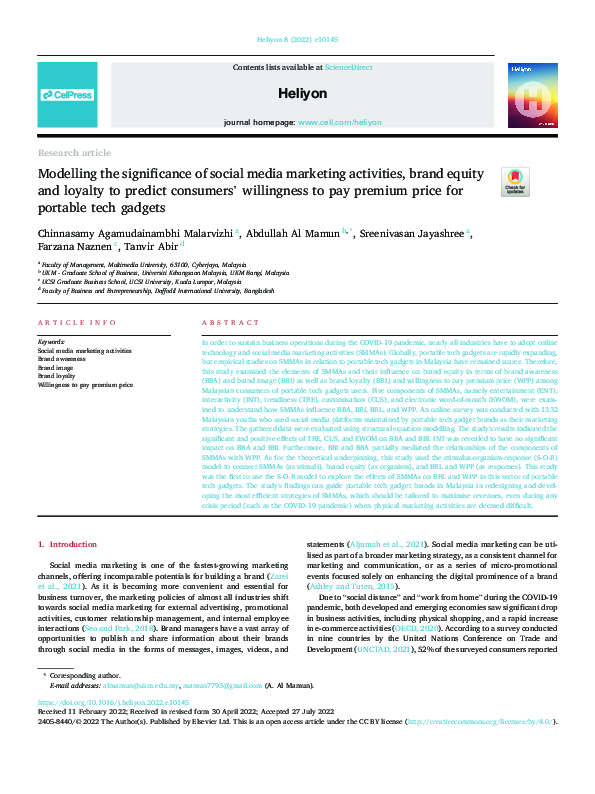 (PDF) Modelling the significance of social media marketing activities ...