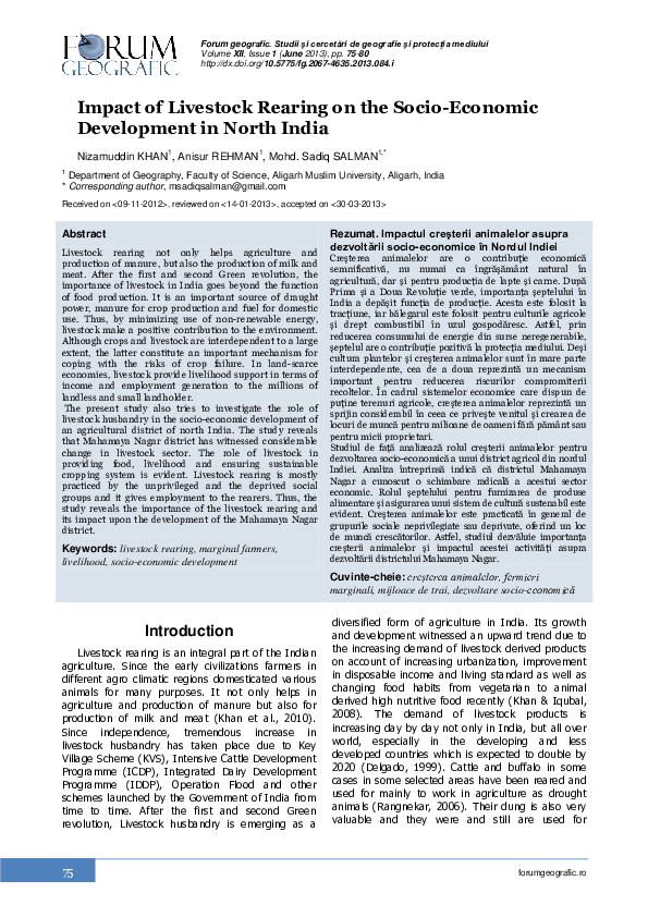 PDF) IMPACT OF LIVESTOCK SECTOR FOR RURAL POVERTY ALLEVIATION IN.