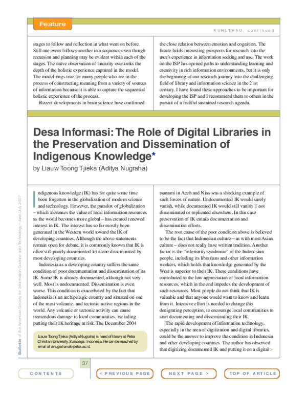 (PDF) Desa Informasi: The role of digital libraries in the preservation ...