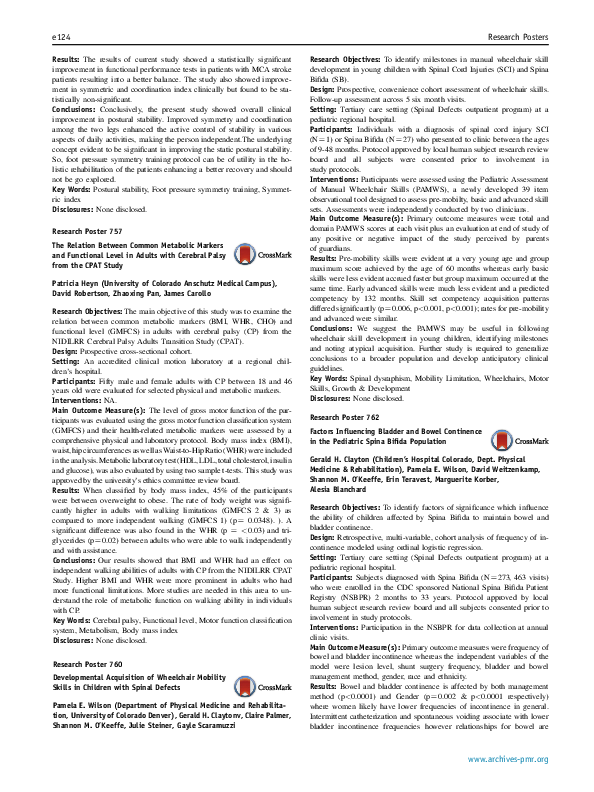 (PDF) The Relation Between Common Metabolic Markers and Functional