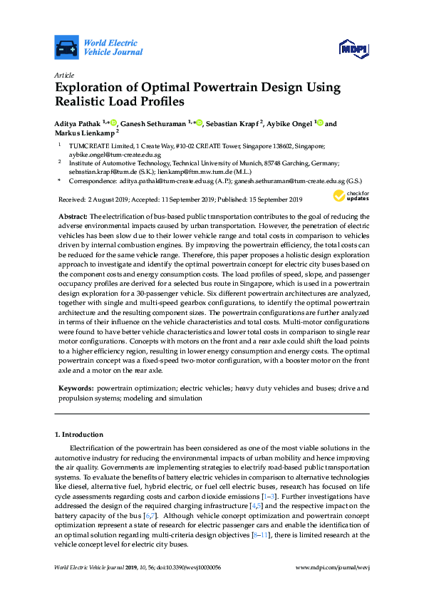 (PDF) Exploration of Optimal Powertrain Design Using Realistic Load ...