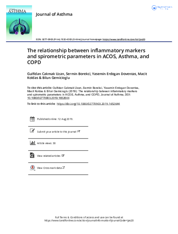 (PDF) The Relationship Between Inflammatory Markers and Coronary ...