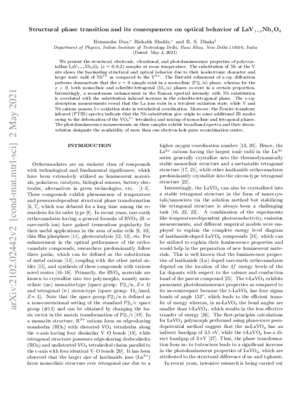 (PDF) Structural phase transition and its consequences for the optical ...