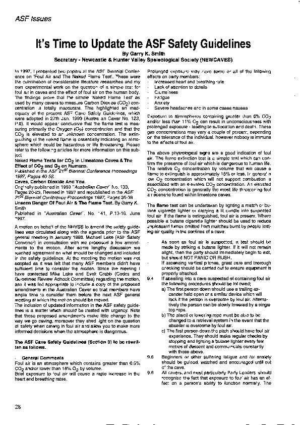 (PDF) It's Time to Update the ASF Safety Guidelines