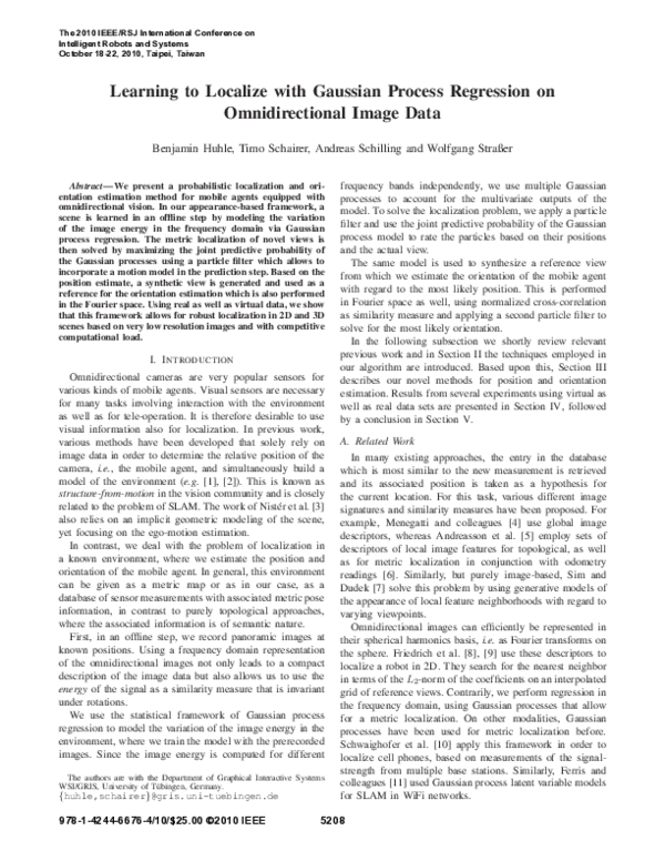 (PDF) Learning to localize with Gaussian process regression on ...