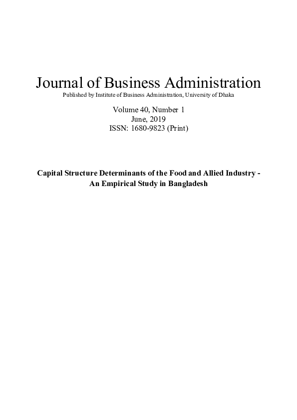 (PDF) Capital Structure Determinants of the Food and Allied Industry ...