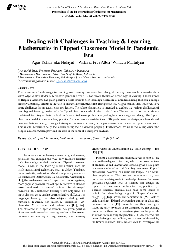(PDF) Dealing with Challenges in Teaching & Learning Mathematics in ...