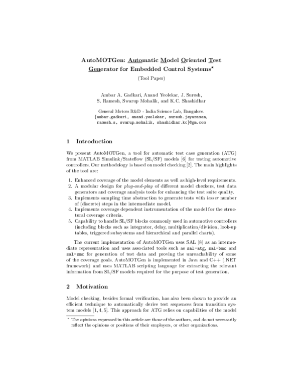 (PDF) AutoMOTGen: Automatic Model Oriented Test Generator for Embedded ...