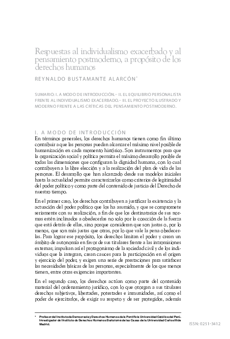 (PDF) Respuestas al individualismo exacerbado y al pensamiento ...