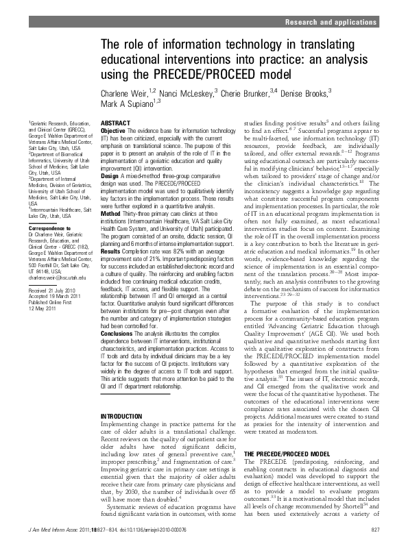 (PDF) The role of information technology in translating educational ...