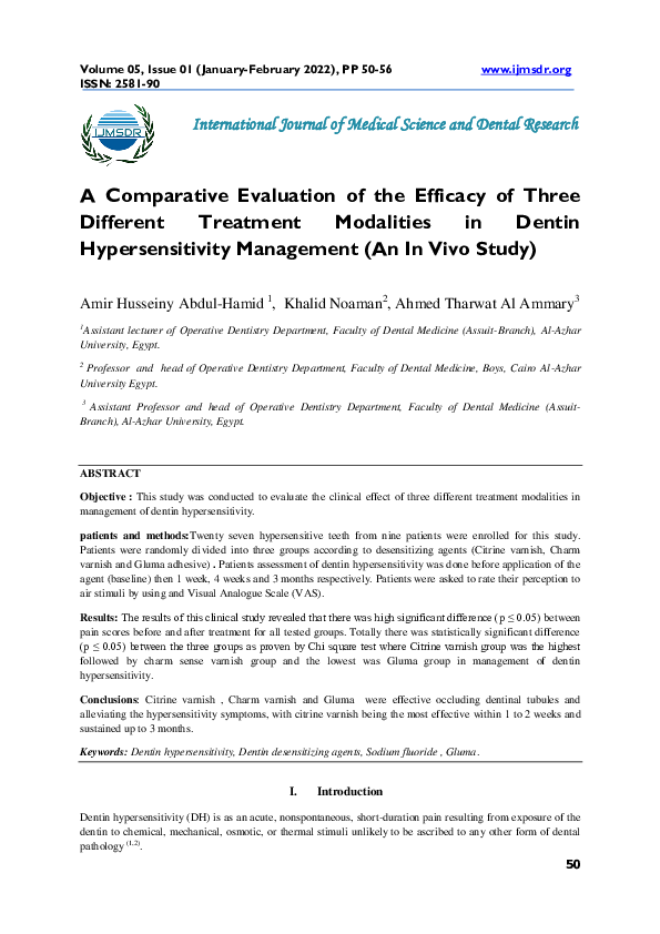 (PDF) A Comparative Evaluation of the Efficacy of Three Different ...