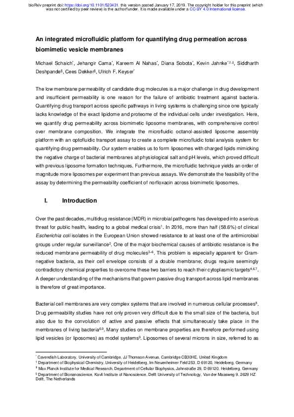 (PDF) An integrated microfluidic platform for quantifying drug ...