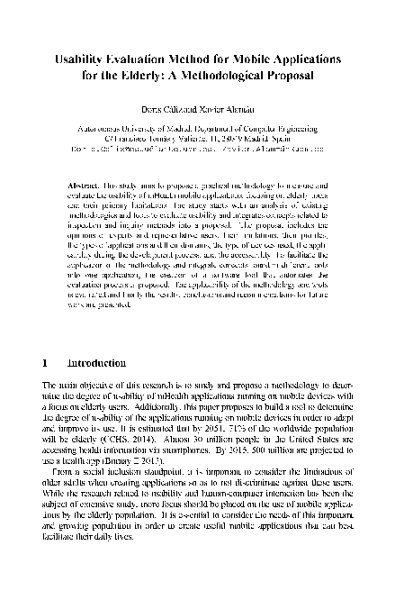 (PDF) Usability Evaluation Method for Mobile Applications for the ...