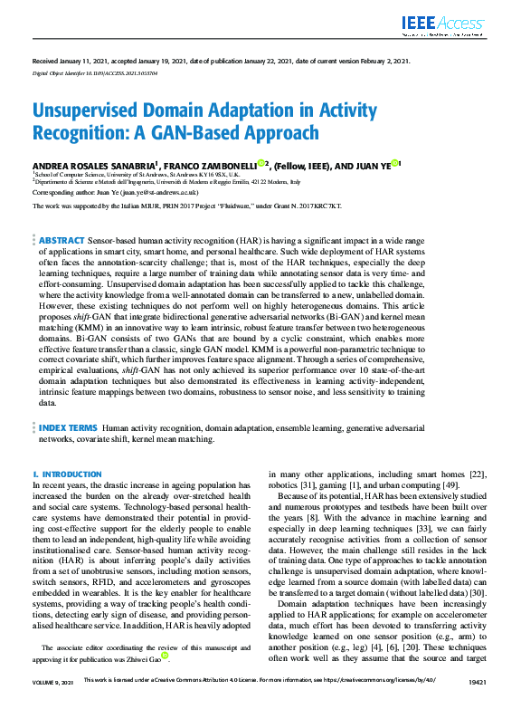 (PDF) Unsupervised Domain Adaptation in Activity Recognition: A GAN ...