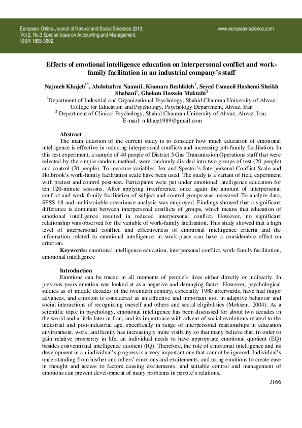 (PDF) Effects of emotional intelligence education on interpersonal ...